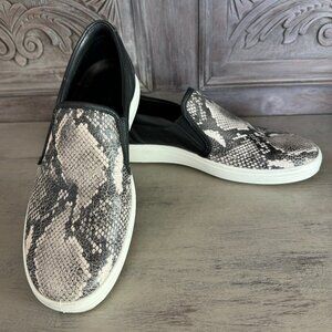 ECCO Soft 7 Slip-on Sneaker Womens size 40 (US 9) Gray Black Snake Print Leather